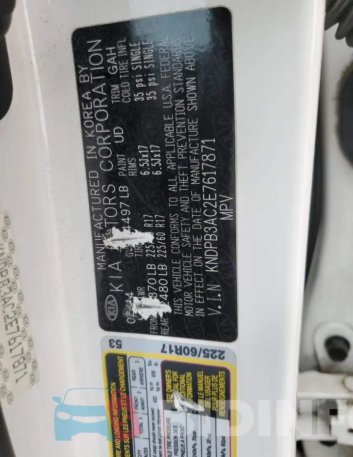 KNDPB3AC2E7617871 Photo# 13