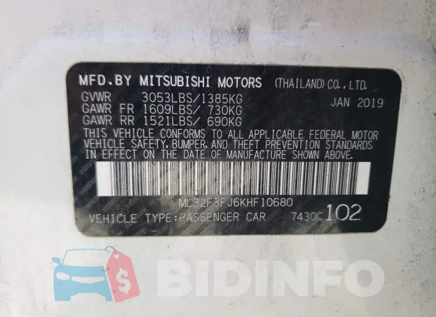 ML32F3FJ6KHF10680 Photo# 12