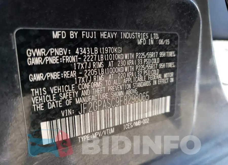 JF2GPASC9F8298065 Photo# 13