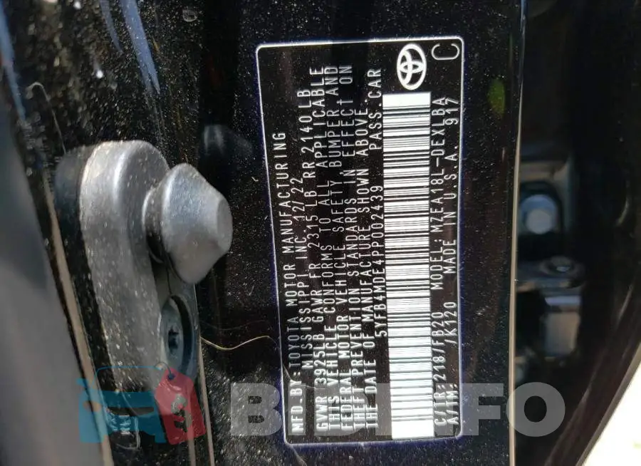 5YFB4MDE4PP002439 Photo# 12