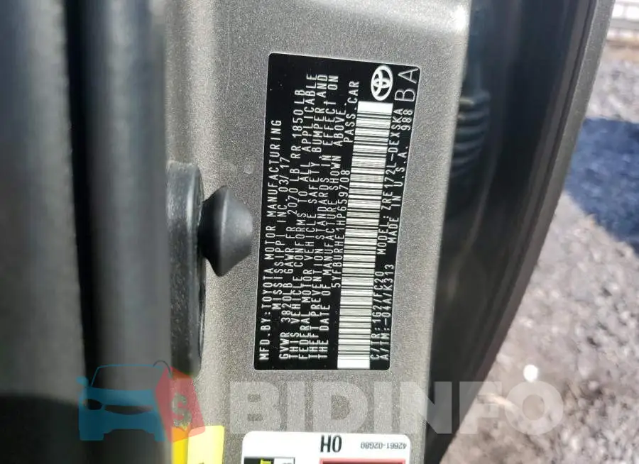 5YFBURHE1HP659708 Photo# 12