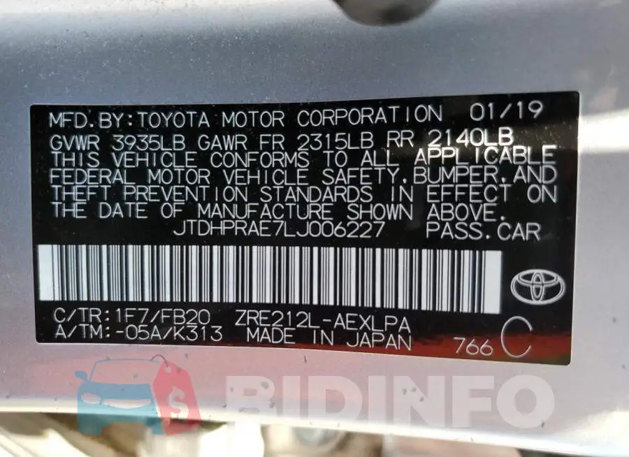 JTDHPRAE7LJ006227 Photo# 12