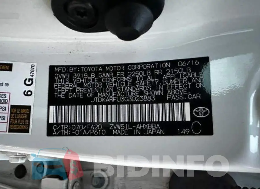 JTDKARFU3G3023883 Photo# 10