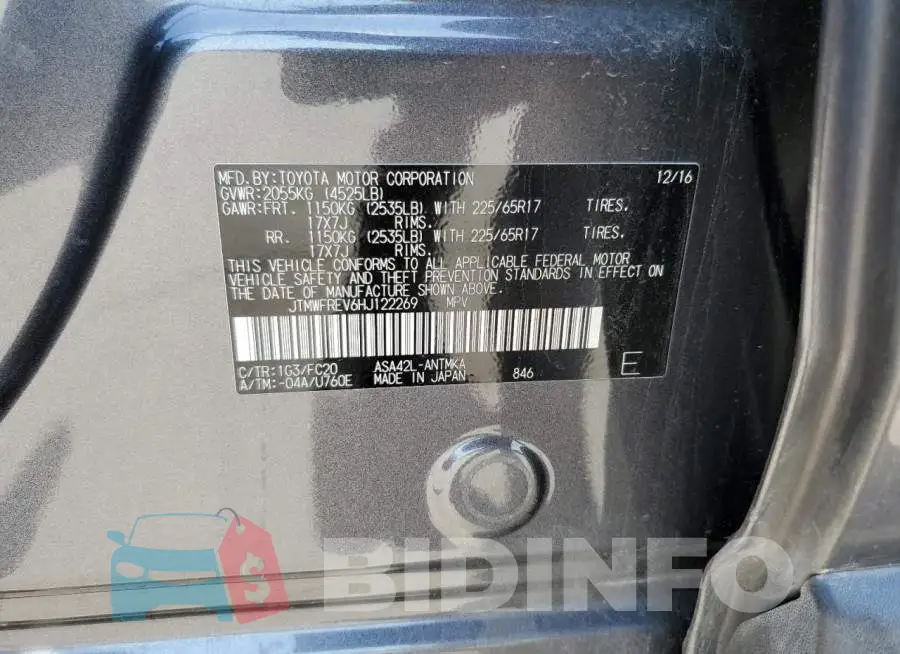JTMWFREV6HJ122269 Photo# 12