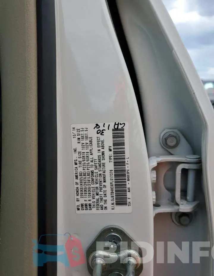 5J8TB4H3XFL017376 Photo# 12