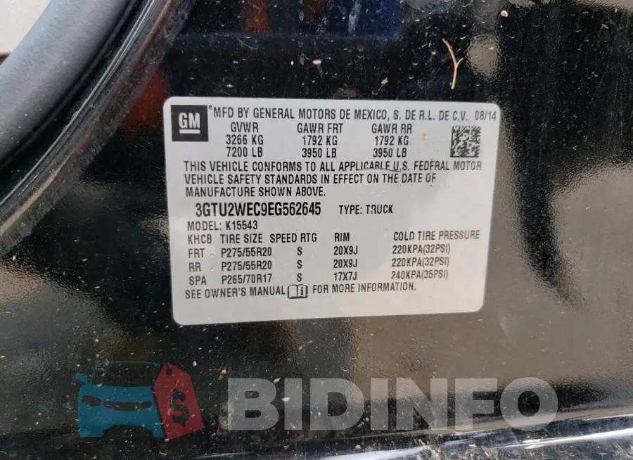 3GTU2WEC9EG562645 Photo# 12