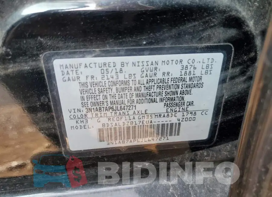 3N1AB7AP6JL647271 Photo# 12