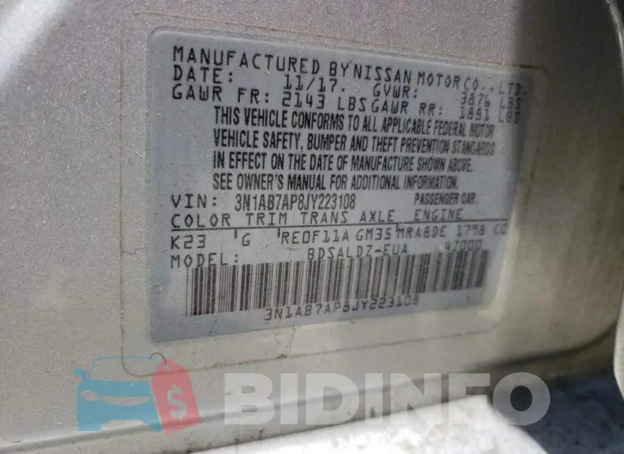 3N1AB7AP8JY223108 Photo# 12