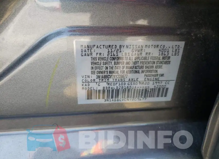 3N1AB8CV0NY209677 Photo# 12