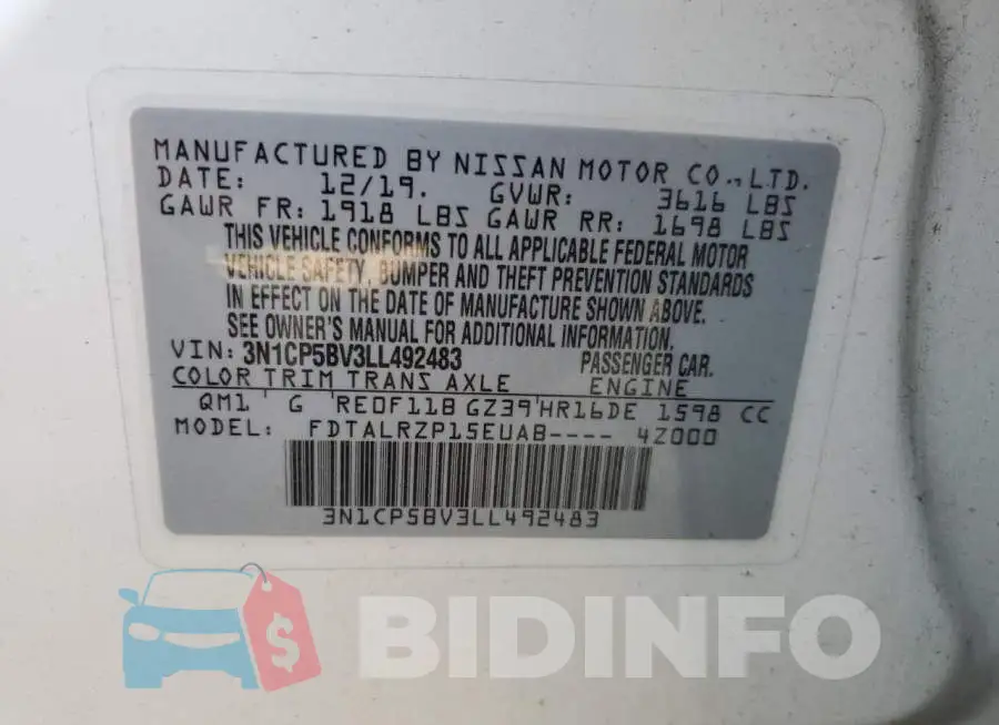 3N1CP5BV3LL492483 Photo# 14
