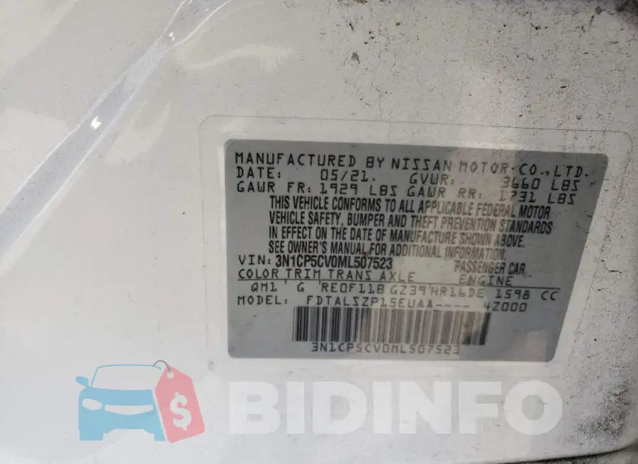3N1CP5CV0ML507523 Photo# 12