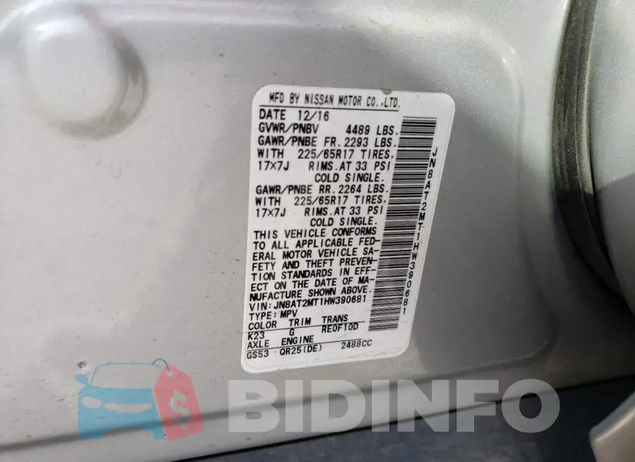 JN8AT2MT1HW390681 Photo# 13