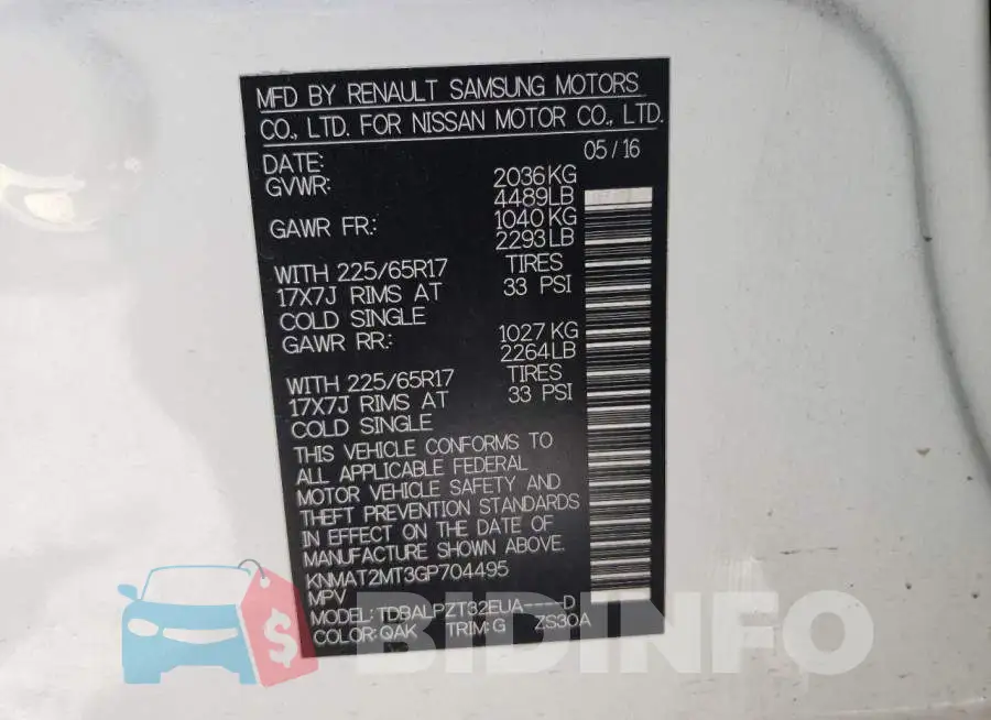 KNMAT2MT3GP704495 Photo# 13