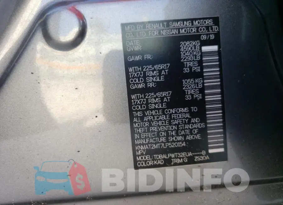 KNMAT2MT7LP520154 Photo# 13
