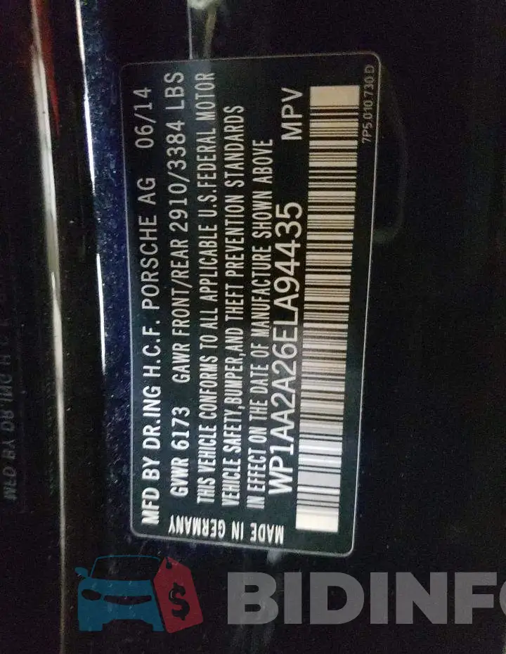 WP1AA2A26ELA94435 Photo# 14