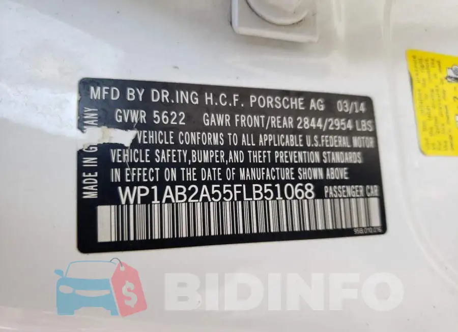 WP1AB2A55FLB51068 Photo# 12