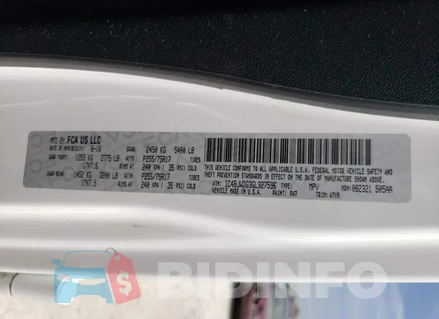 1C4BJWDG3GL327596 Photo# 12