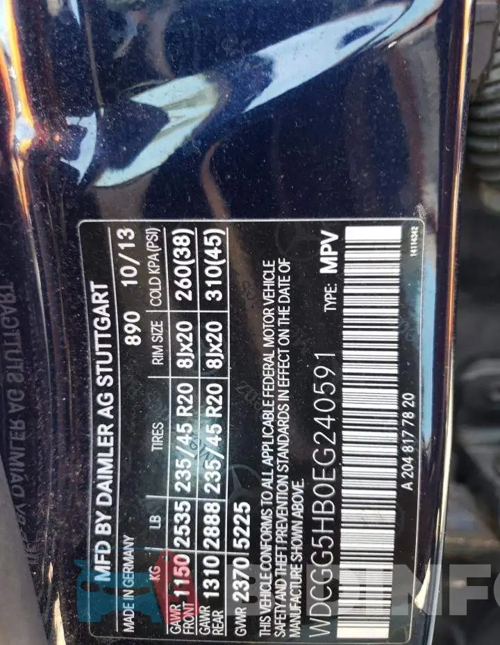 WDCGG5HB0EG240591 Photo# 12