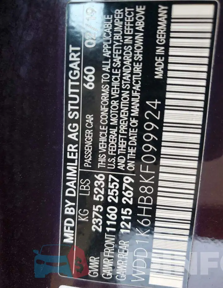 WDD1K6HB8KF099924 Photo# 12