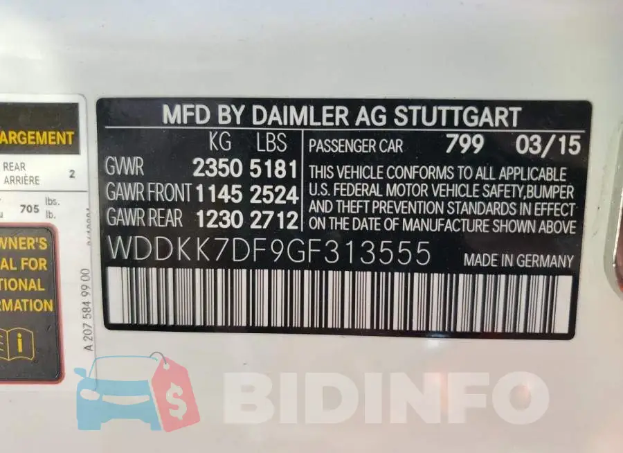 WDDKK7DF9GF313555 Photo# 12