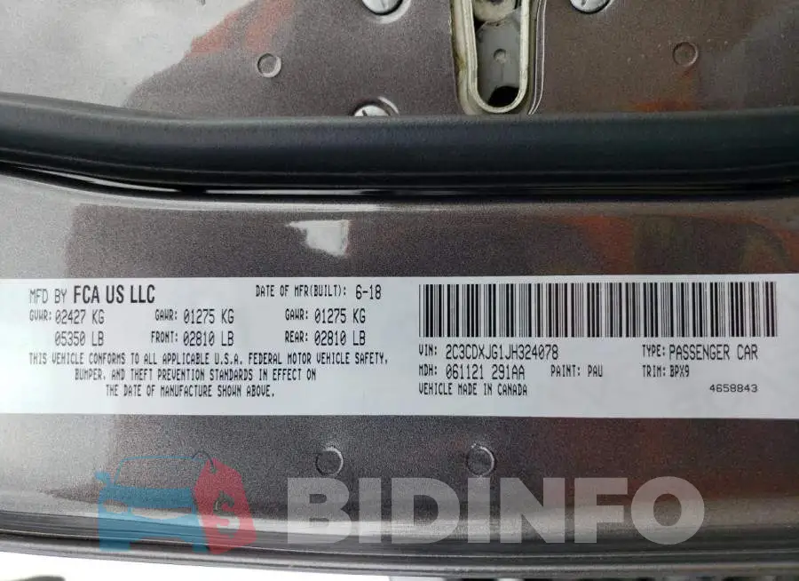 2C3CDXJG1JH324078 Photo# 13
