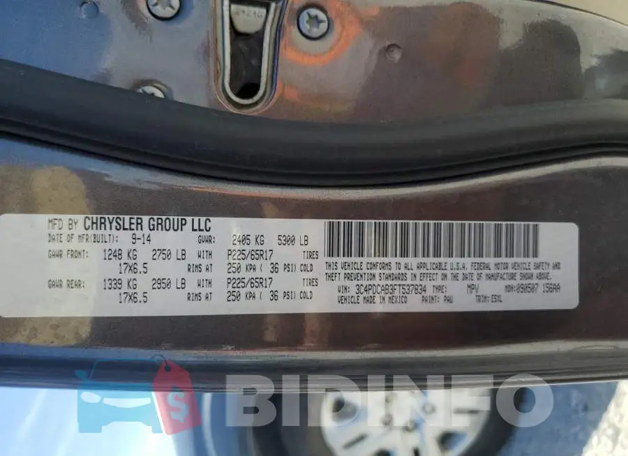 3C4PDCAB3FT537834 Photo# 12