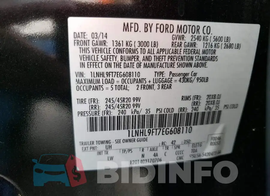 1LNHL9FT7EG608110 Photo# 12