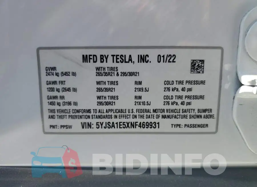 5YJSA1E5XNF469931 Photo# 12