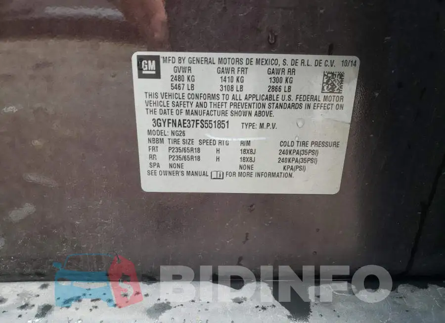 3GYFNAE37FS551851 Photo# 13