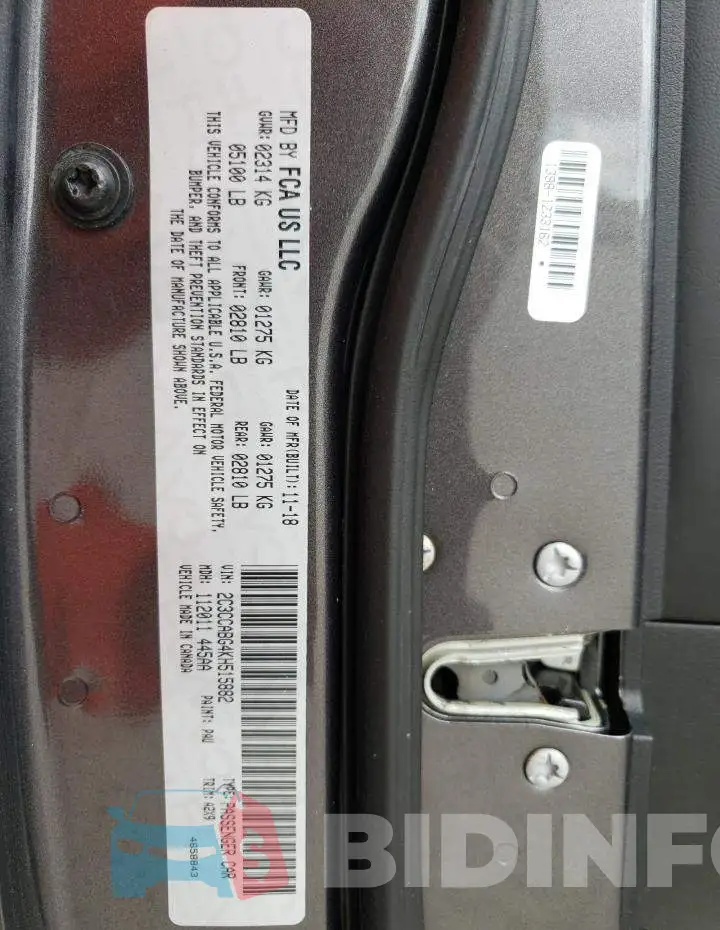 2C3CCABG4KH515882 Photo# 12