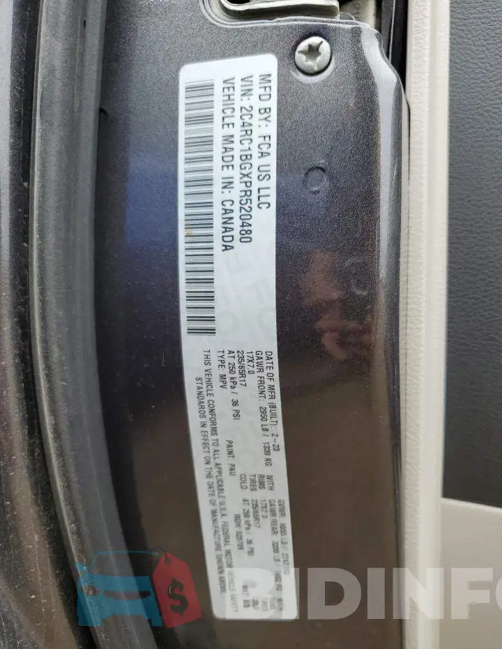 2C4RC1BGXPR520480 Photo# 14