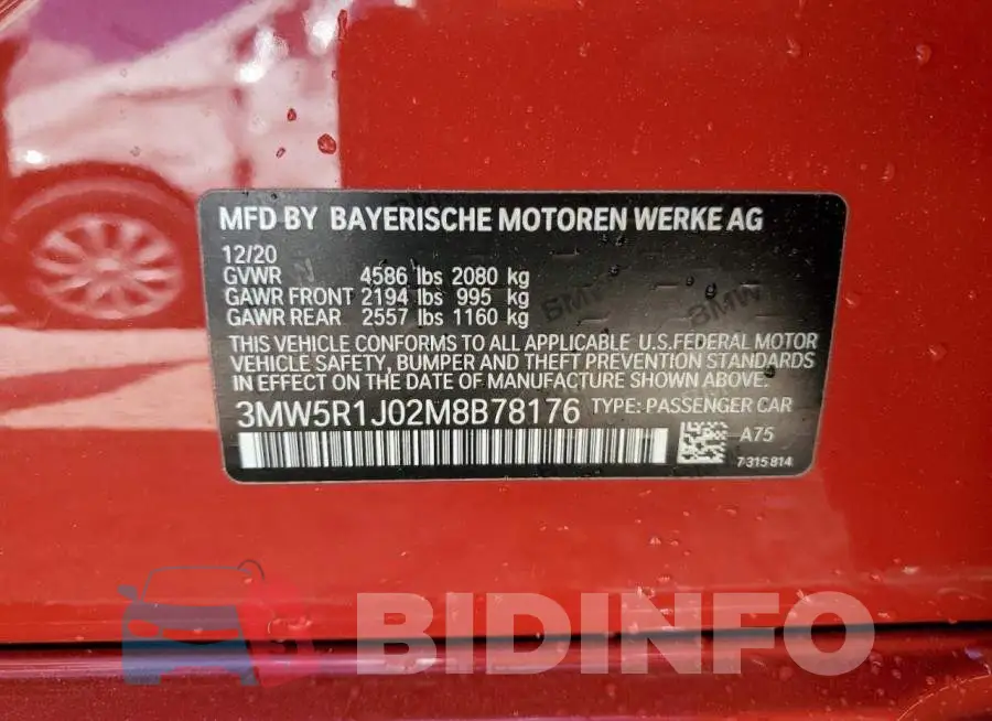 3MW5R1J02M8B78176 Photo# 13