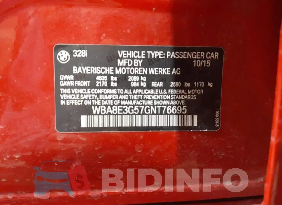 WBA8E3G57GNT76695 Photo# 12