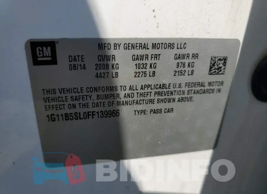 1G11B5SL0FF139966 Photo# 12