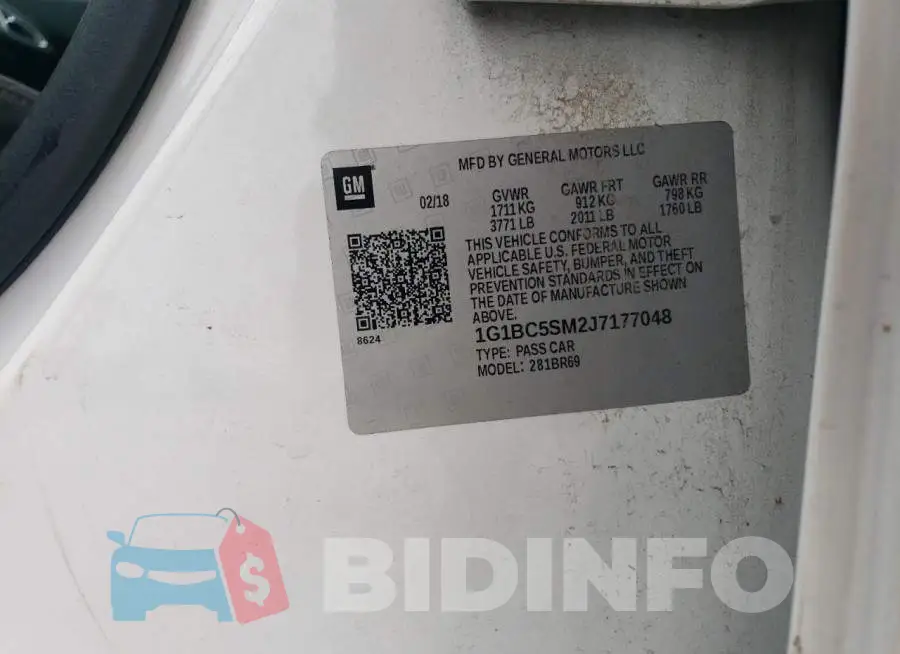 1G1BC5SM2J7177048 Photo# 12