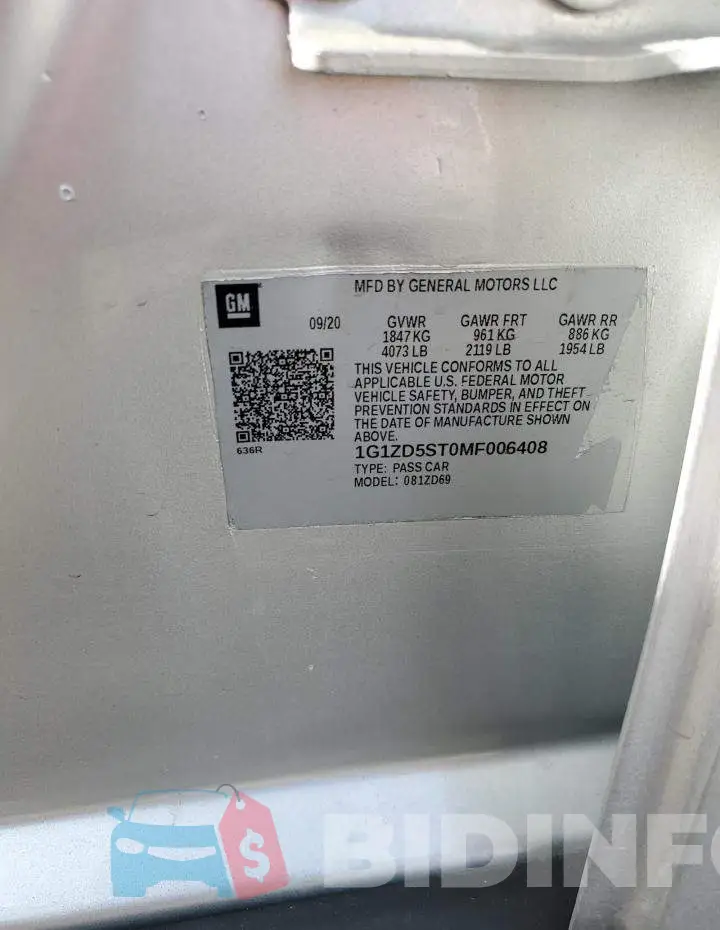 1G1ZD5ST0MF006408 Photo# 12