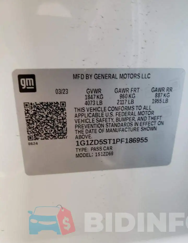 1G1ZD5ST1PF186955 Photo# 13