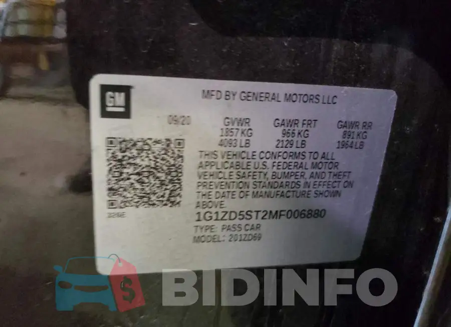 1G1ZD5ST2MF006880 Photo# 12