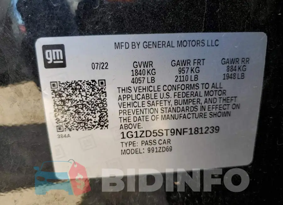1G1ZD5ST9NF181239 Photo# 12