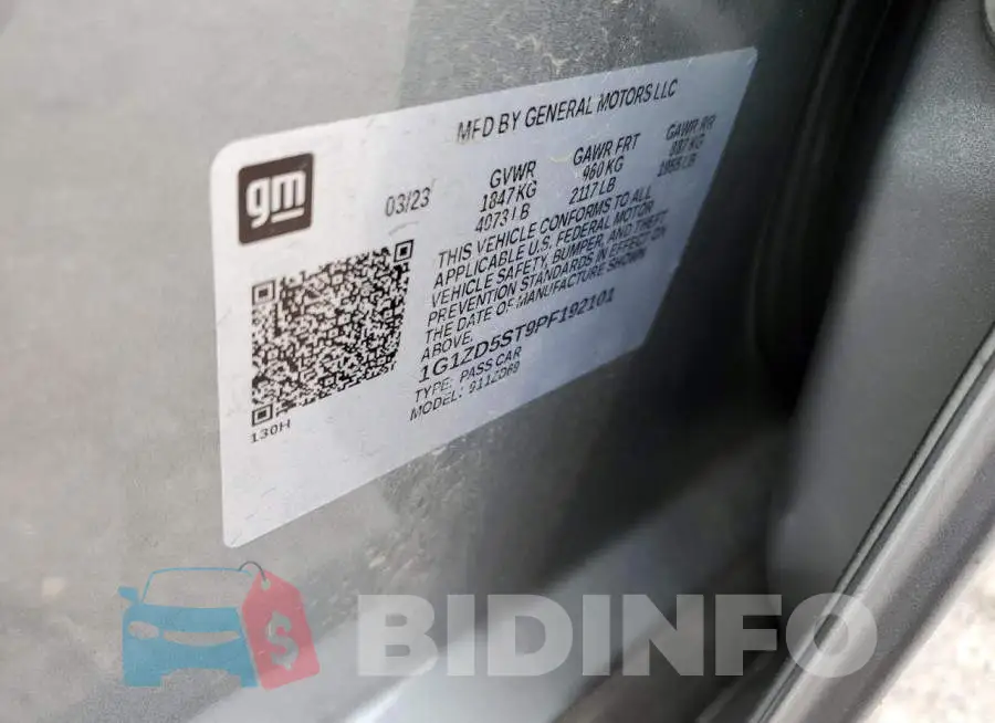 1G1ZD5ST9PF192101 Photo# 13