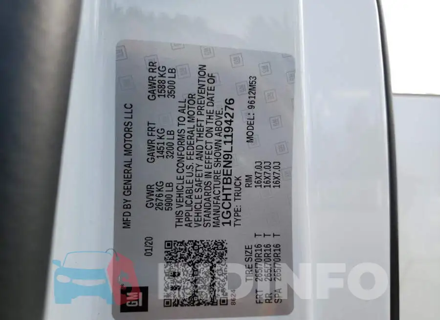 1GCHTBEN9L1194276 Photo# 12