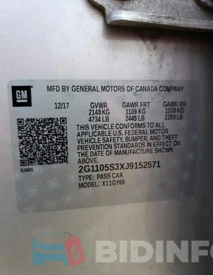 2G1105S3XJ9152571 Photo# 12