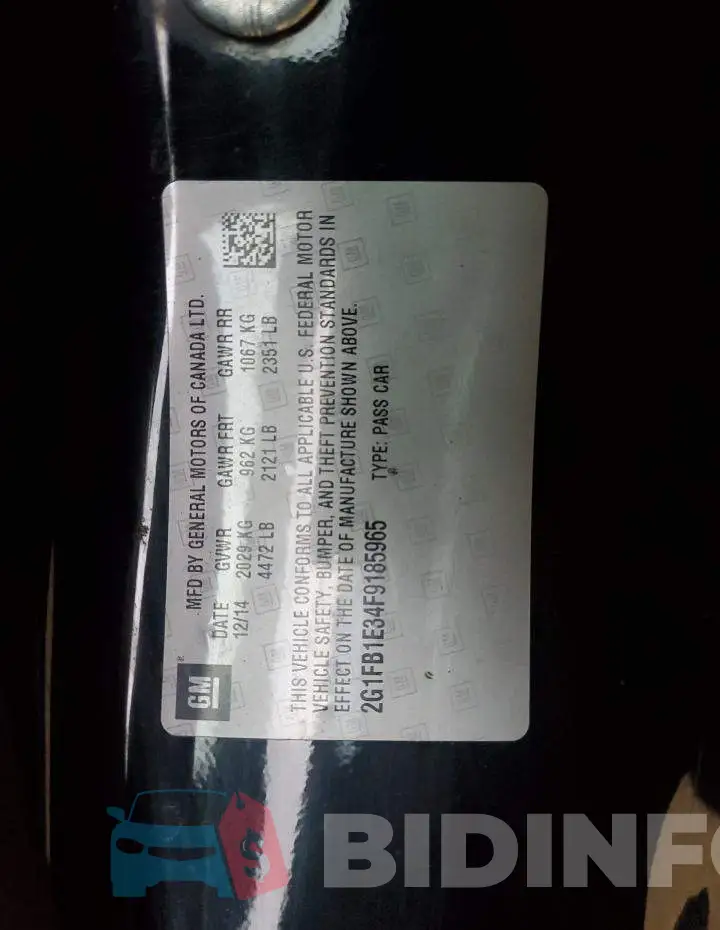 2G1FB1E34F9185965 Photo# 12