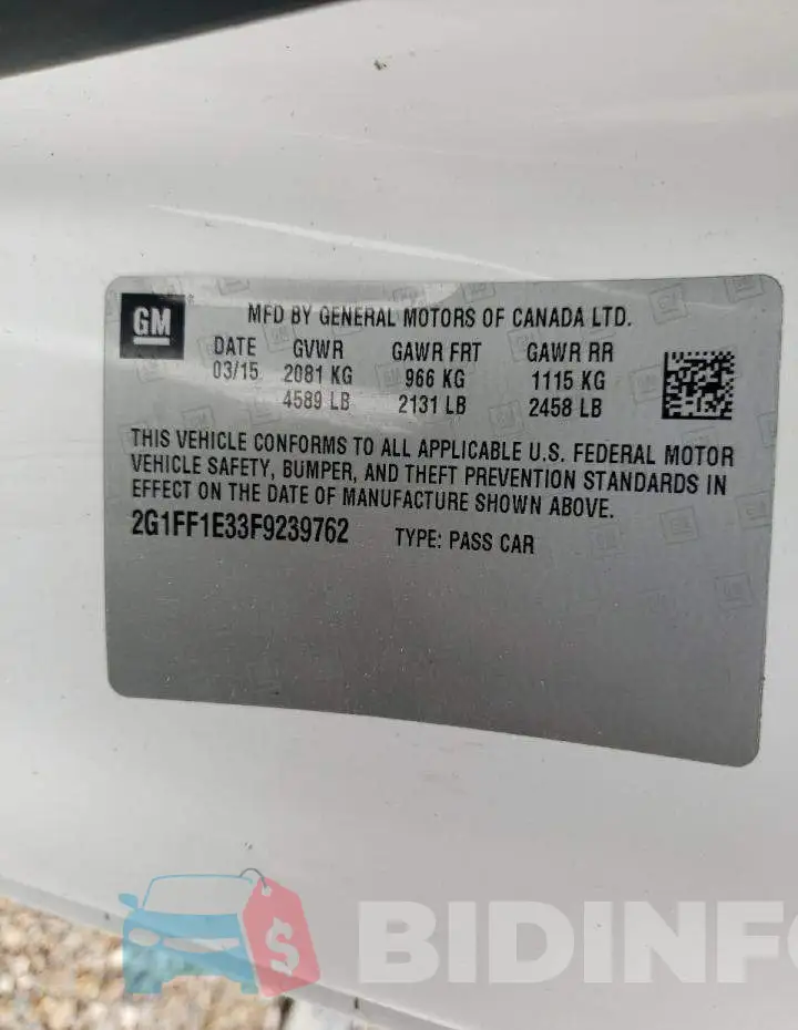 2G1FF1E33F9239762 Photo# 12