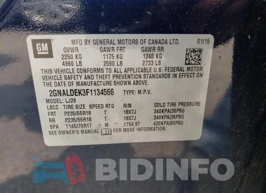 2GNALDEK3F1134566 Photo# 13