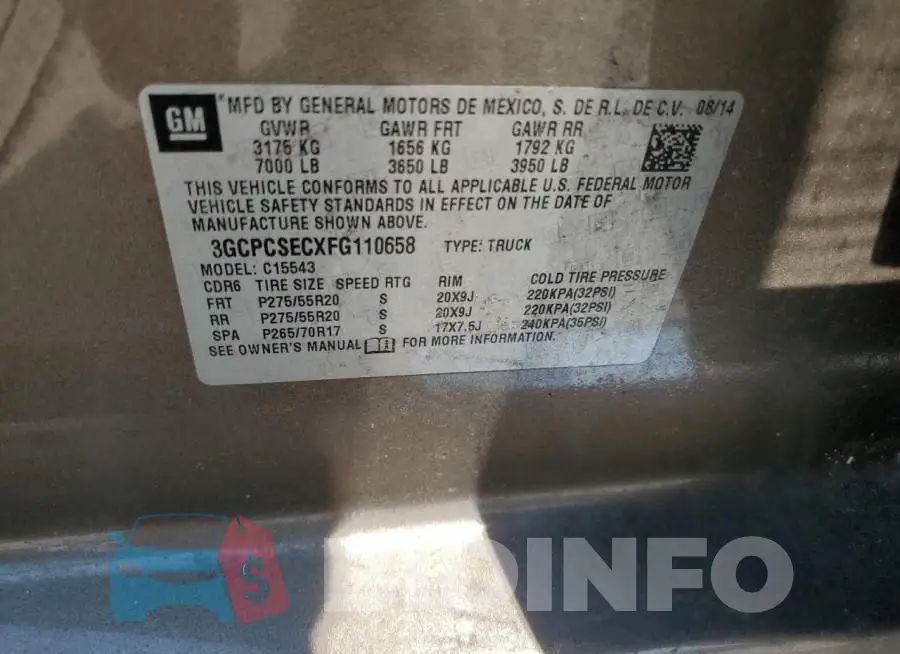 3GCPCSECXFG110658 Photo# 12