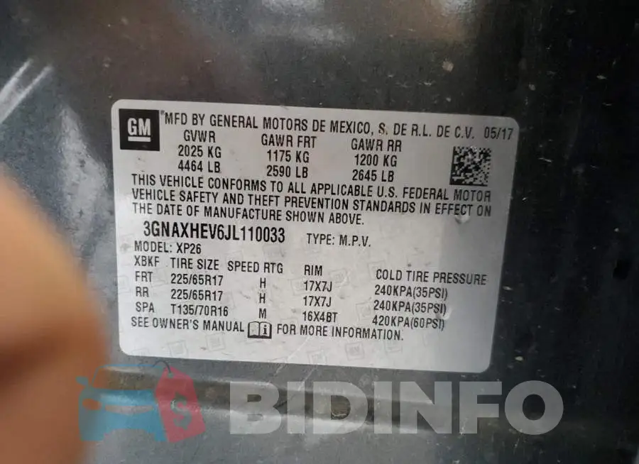 3GNAXHEV6JL110033 Photo# 12