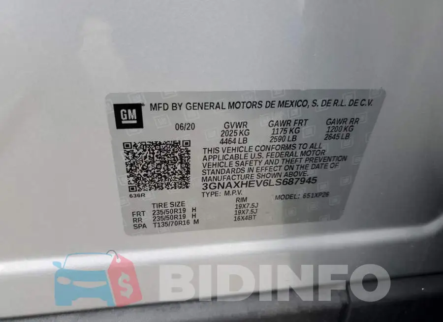 3GNAXHEV6LS687945 Photo# 13