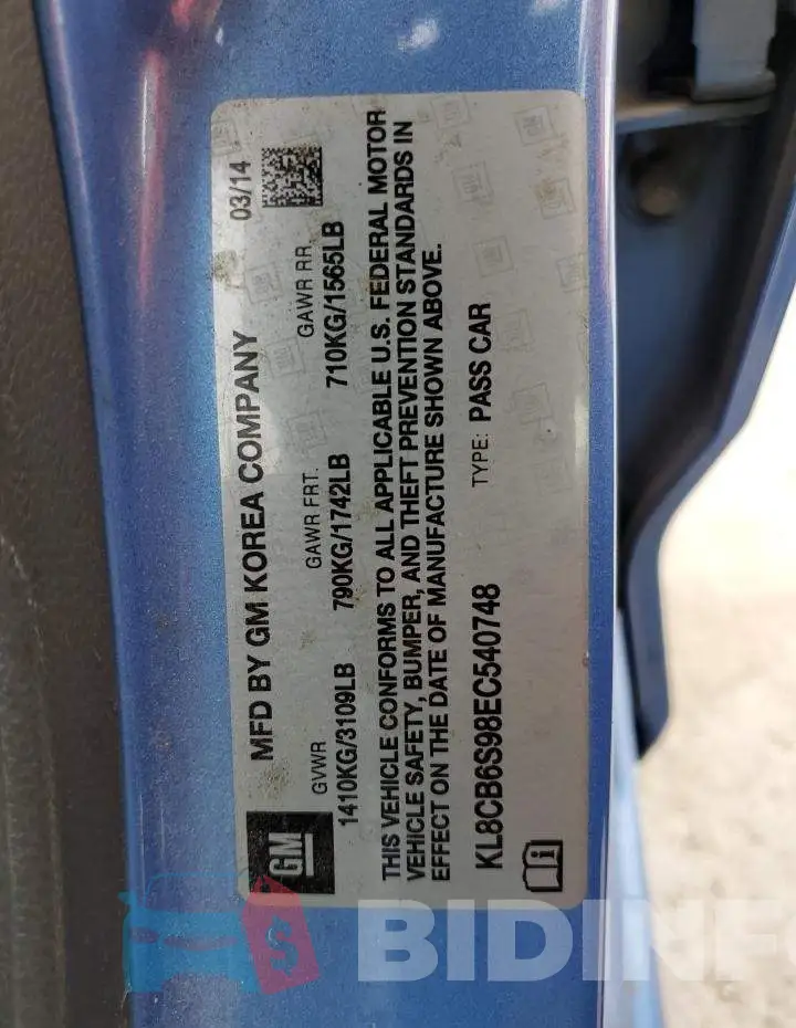 KL8CB6S98EC540748 Photo# 12