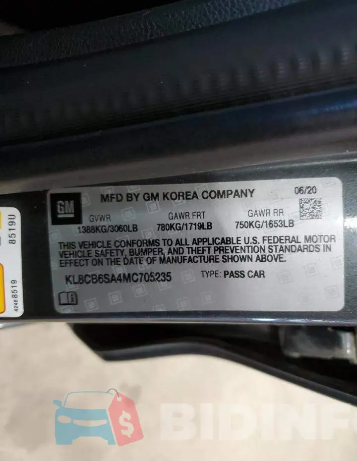 KL8CB6SA4MC705235 Photo# 12